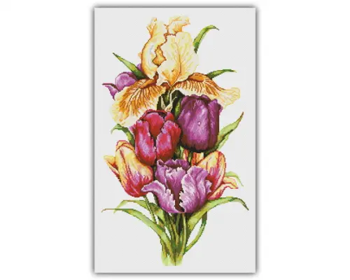 Tulipas - Gráfico Ponto Cruz