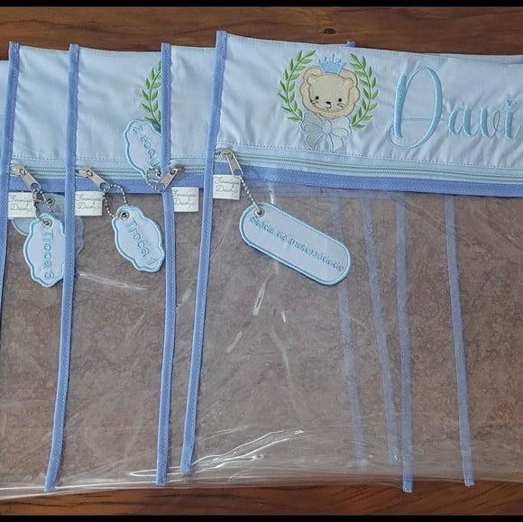 Kit 6 Saquinhos para Troca Maternidade com Personagem