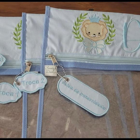 Kit 6 Saquinhos para Troca Maternidade com Personagem