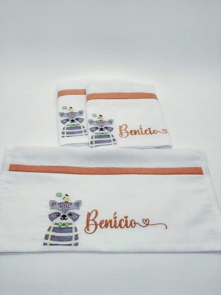 Kit Duo Toalha de boca + Fralda de boca - Guaxinim