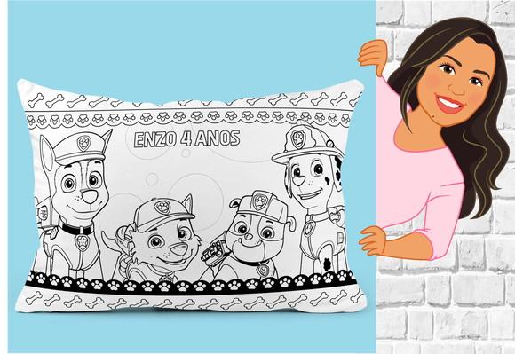 Almofada para Colorir Patrulha Canina