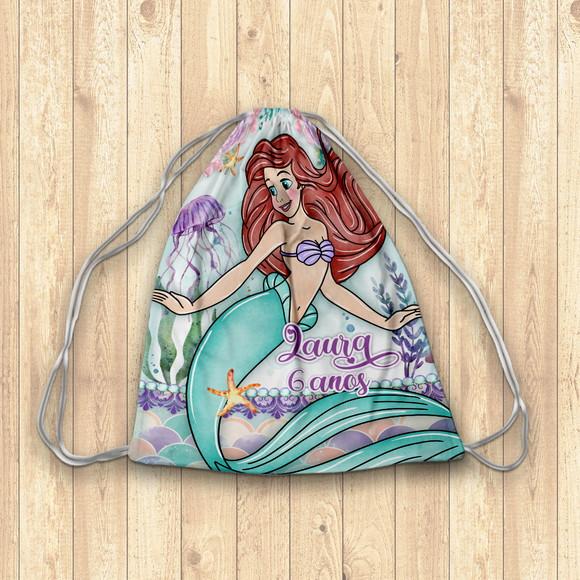 Mochilinha Pequena Sereia Ariel