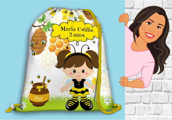 Mochilinha Personalizada Abelhinha