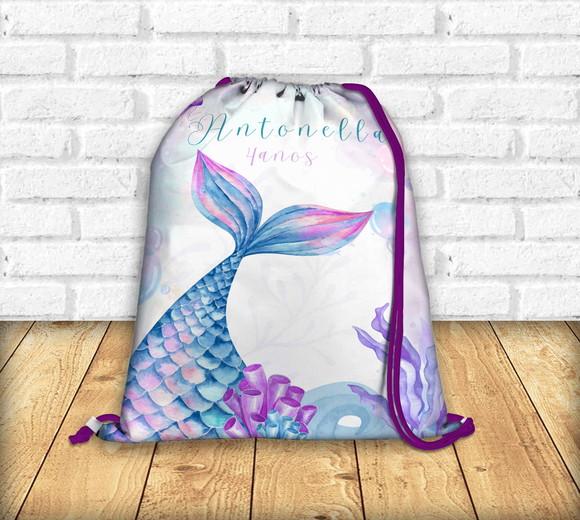 Mochilinha Personalizada Sereia