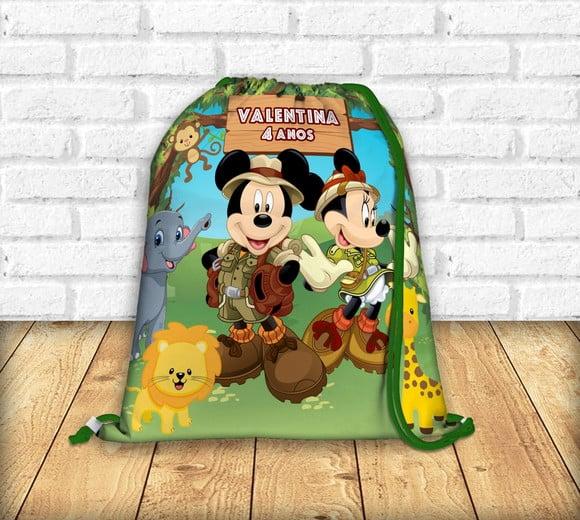 Mochilinha Safari Mickey e Minnie