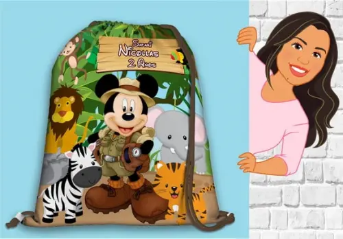 Mochilinha Mickey Safari