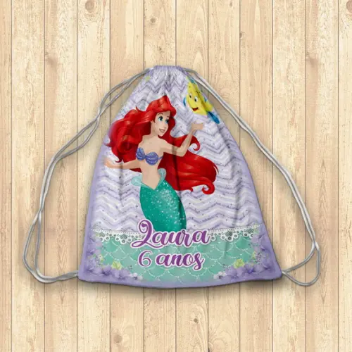 Mochilinha Pequena Sereia Ariel