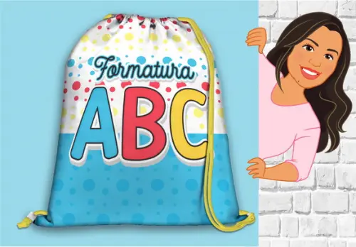 Mochilinha Personalizada Formatura Abc