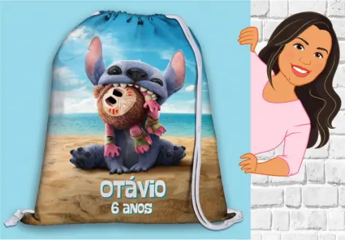 Mochilinha Personalizada Stitch