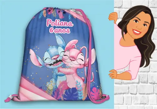 Mochilinha Personalizada Stitch