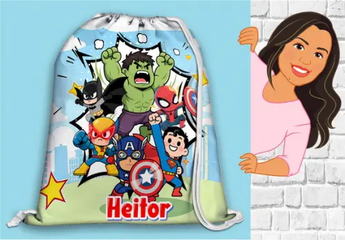 Mochilinha Super Heróis Baby