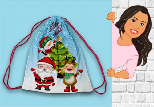 Mochilinhas Personalizada Natal