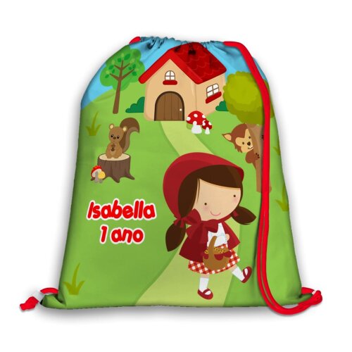 mochilinha personalizada chapeuzinho vermelho