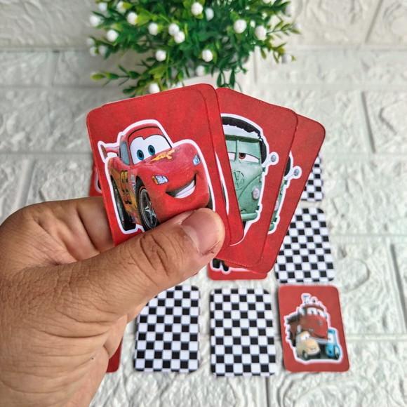 Kit 10 Lembrancinhas Jogo da Memória Cars Relâmpago Mcqueen