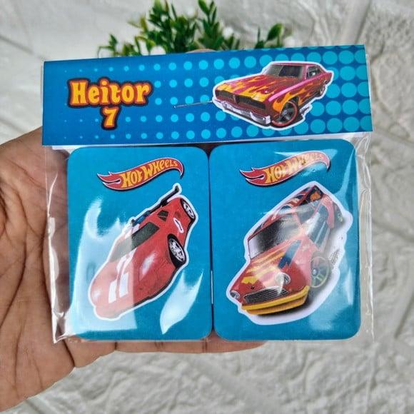 Kit 10 Lembrancinhas Jogo da Memória Hotwheels