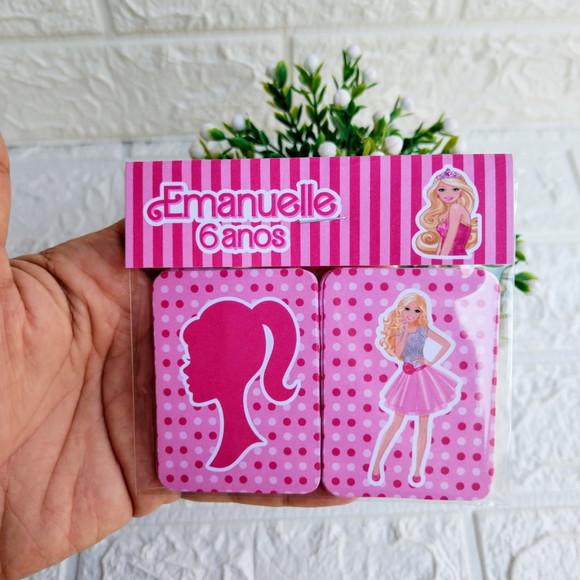 Kit 10 Lembrancinhas Jogo da Memória Personalizado Barbie