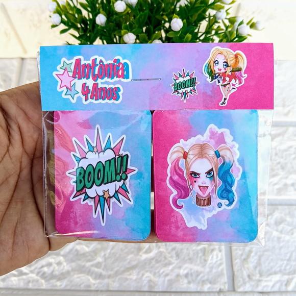 Kit 10 Lembrancinhas Jogo da Memória Personalizado Arlequina