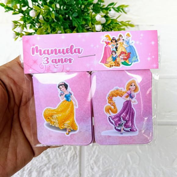 Kit 10 Lembrancinhas Jogo da Memória Personalizado Princesas