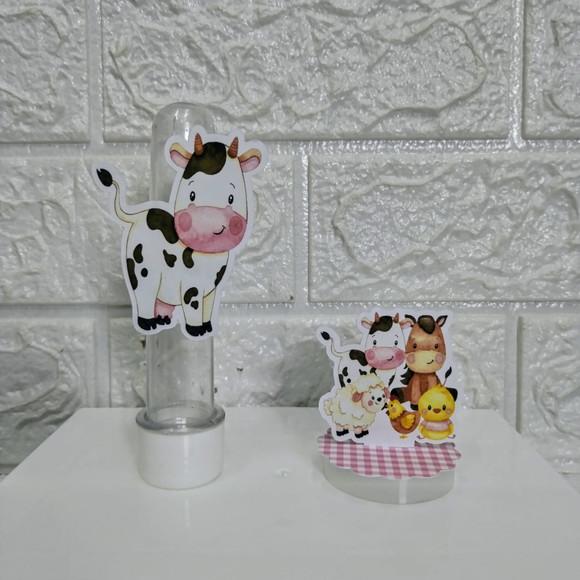 Kit 110 Peças Lembrancinhas Personalizadas Fazendinha Rosa