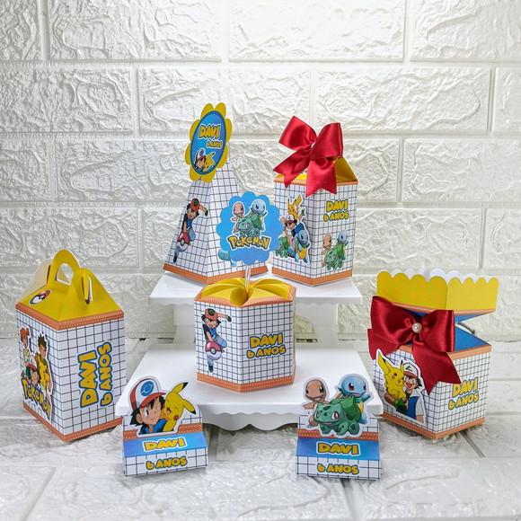 Kit 110 Peças Lembrancinhas Personalizadas Pokemon