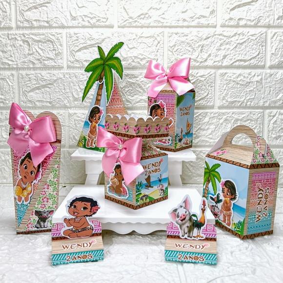 Kit 145 Peças Lembrancinhas Moana Baby