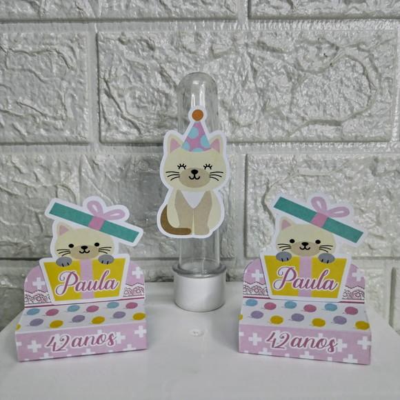 Kit 145 Peças Lembrancinhas Personalizadas Gatinhos Candy