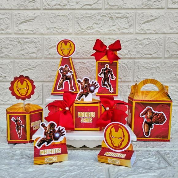 Kit 145 Peças Lembrancinhas Personalizadas Homem de Ferro