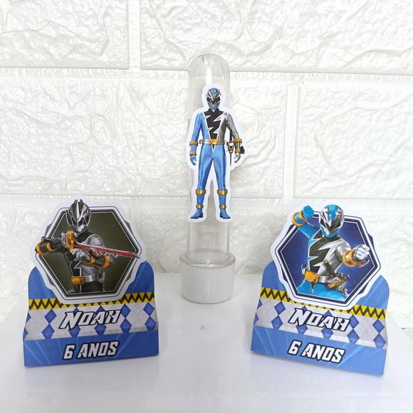 Kit 145 Peças Lembrancinhas Power Rangers Dino Fury Menino