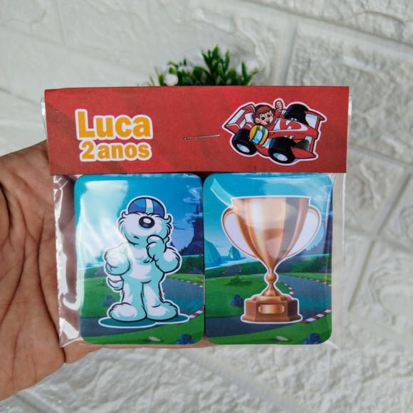Kit 15 Lembrancinhas Jogo da Memória Personalizado Senninha