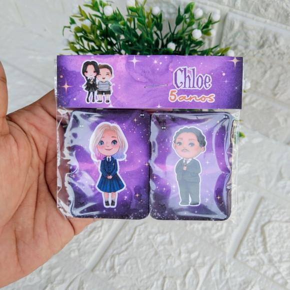 Kit 15 Lembrancinhas Jogo da Memória Personalizado Wandinha