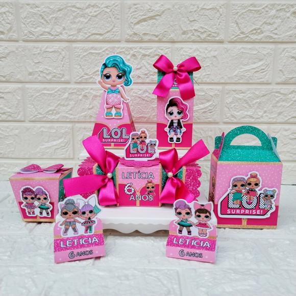 Kit 20 Caixas Lembrancinhas Personalizadas Lol Surprise