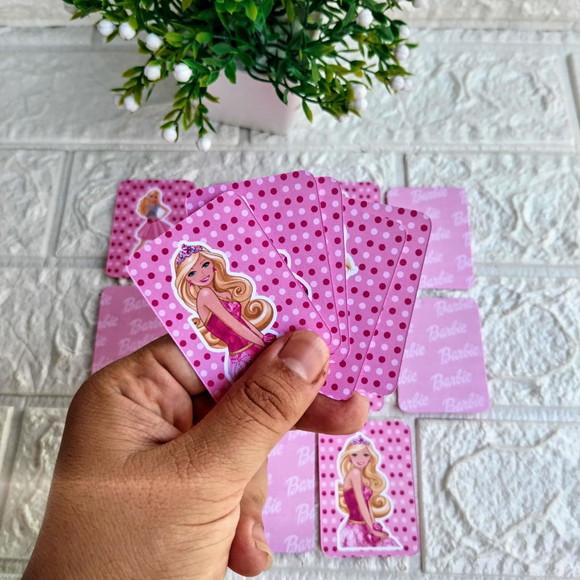 Kit 20 Lembrancinhas Jogo da Memória Personalizado Barbie
