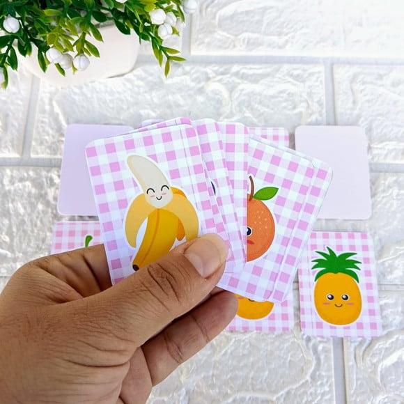 Kit 20 Lembrancinhas Jogo da Memória Personalizado Frutinhas