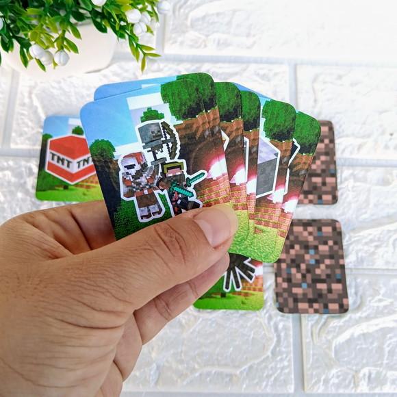 Kit 20 Lembrancinhas Jogo da Memória Personalizado Minecraft