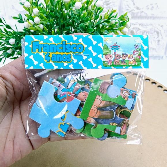 Kit 20 Quebra-cabeça Lembrancinha Patrulha Canina