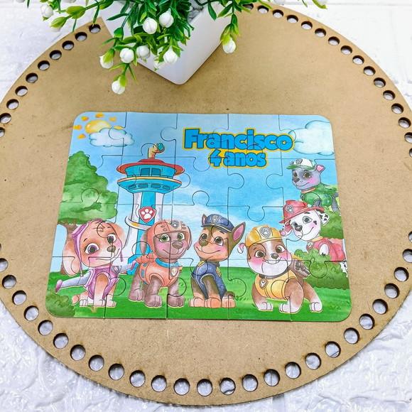 Kit 20 Quebra-cabeça Lembrancinha Patrulha Canina
