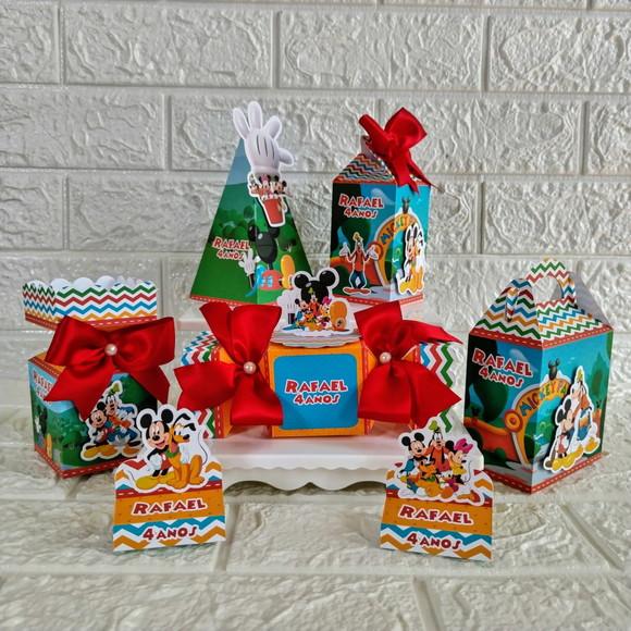 Kit 25 Caixas Lembrancinhas Personalizadas a Turma do Mickey
