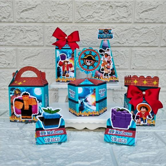Kit 25 Caixas Lembrancinhas Personalizadas Blox Fruit