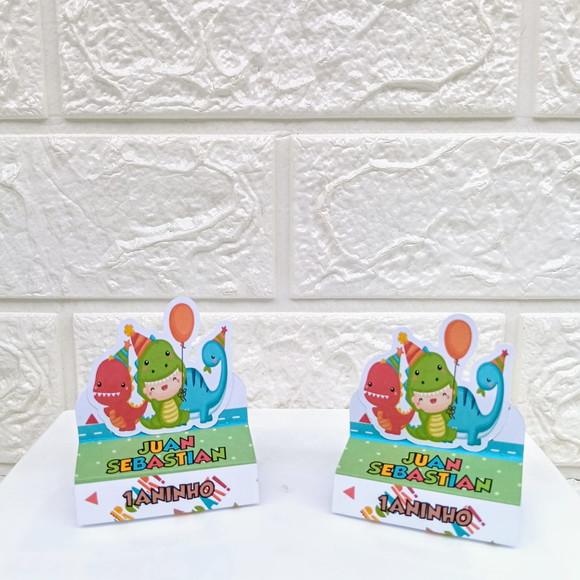 Kit 25 Caixas Lembrancinhas Personalizadas Dinno Baby