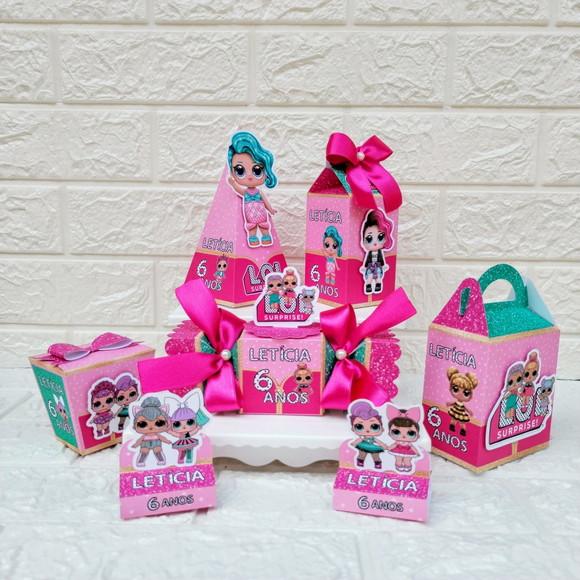 Kit 25 Caixas Lembrancinhas Personalizadas Lol Surprise