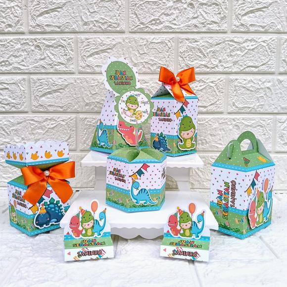 Kit 30 Caixas Lembrancinhas Personalizadas Dinno Baby