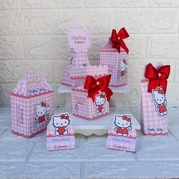 Kit 30 Caixas Lembrancinhas Personalizadas Hello Kitty