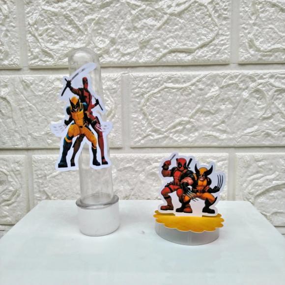 Kit 30 Peças Lembrancinhas Deadpool e Wolverine
