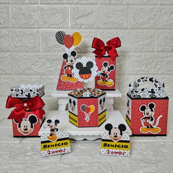 Kit 30 Peças Lembrancinhas Personalizadas Mickey Mouse