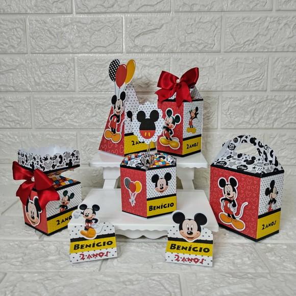Kit 30 Peças Lembrancinhas Personalizadas Mickey Mouse