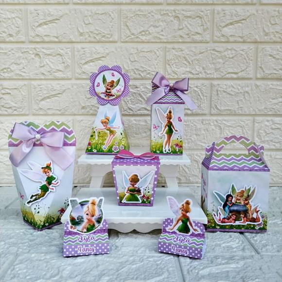 Kit 30 Peças Lembrancinhas Personalizadas Tinkerbell Sininho