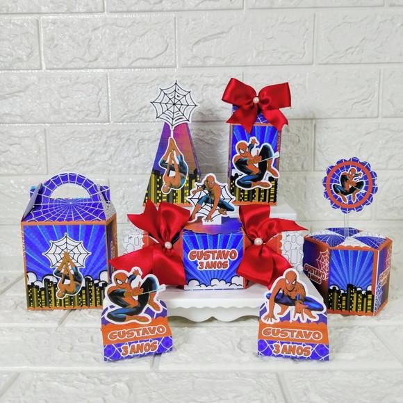 Kit 45 Peças Lembrancinhas Homem Aranha