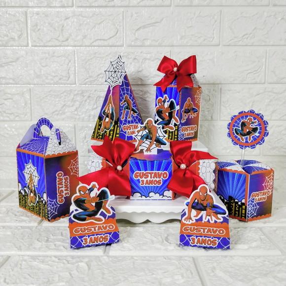 Kit 45 Peças Lembrancinhas Homem Aranha