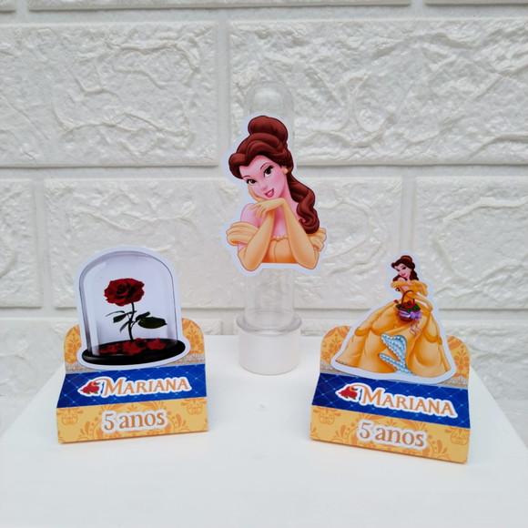 Kit 45 Peças Lembrancinhas Personalizadas a Bela e a Fera
