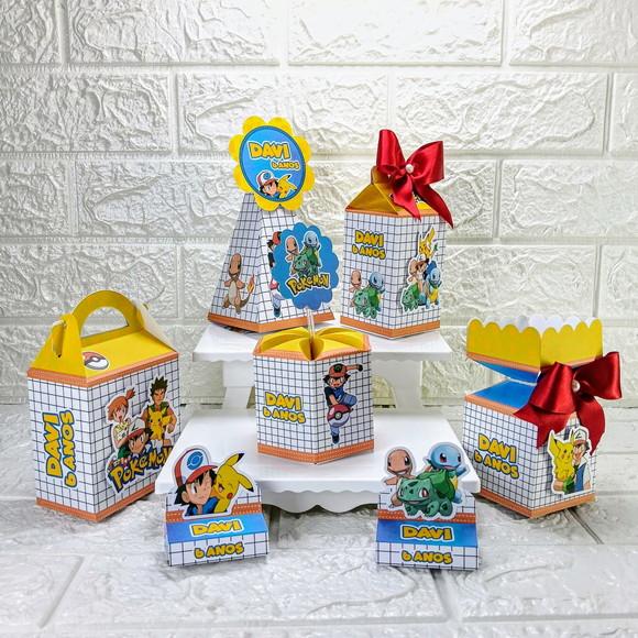 Kit 45 Peças Lembrancinhas Personalizadas Pokemon